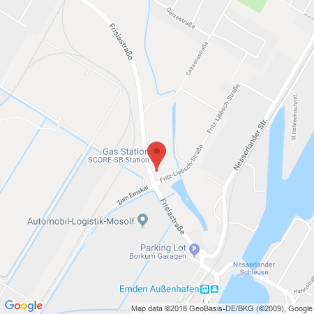 Position der Autogas-Tankstelle: Emden Iv in 26723, Emden