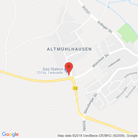 Position der Autogas-Tankstelle: Sit Hohenlinden in 85664, Hohenlinden