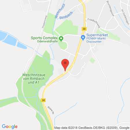 Position der Autogas-Tankstelle: HEM Tankstelle in 64668, Rimbach