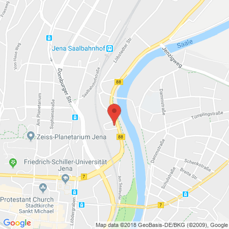 Position der Autogas-Tankstelle: Total Jena in 07749, Jena