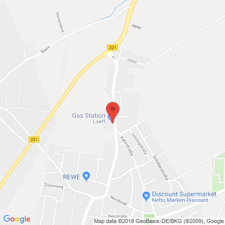 Position der Autogas-Tankstelle: Tankstelle Loeff in 41379, Brüggen