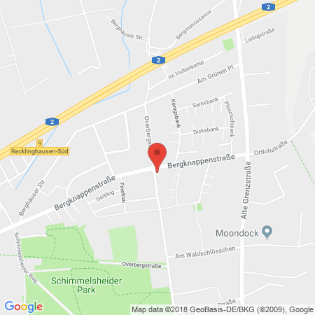 Position der Autogas-Tankstelle: Pm in 45663, Recklinghausen
