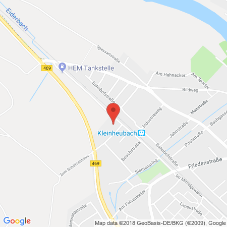 Position der Autogas-Tankstelle: HEM Tankstelle in 63924, Kleinheubach