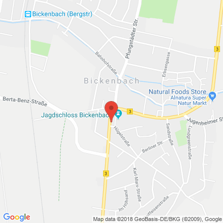 Position der Autogas-Tankstelle: Shell Tankstelle in 64404, Bickenbach