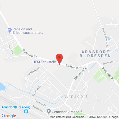 Position der Autogas-Tankstelle: HEM Tankstelle in 01477, Arnsdorf