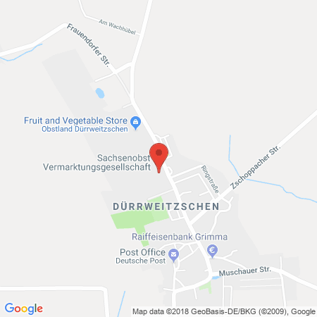 Position der Autogas-Tankstelle: Gulf Dürrweitzschen in 04668, Grimma