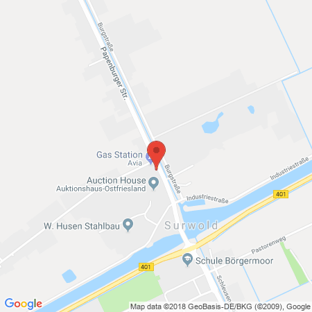 Standort der Tankstelle: AVIA Tankstelle in 26903, Surwold