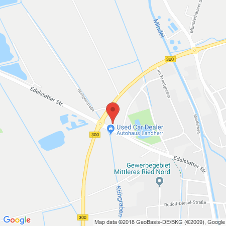 Position der Autogas-Tankstelle: Raststätte Mindeltal in 86470, Thannhausen