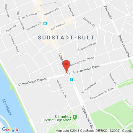 Position der Autogas-Tankstelle: Shell Tankstelle in 30173, Hannover