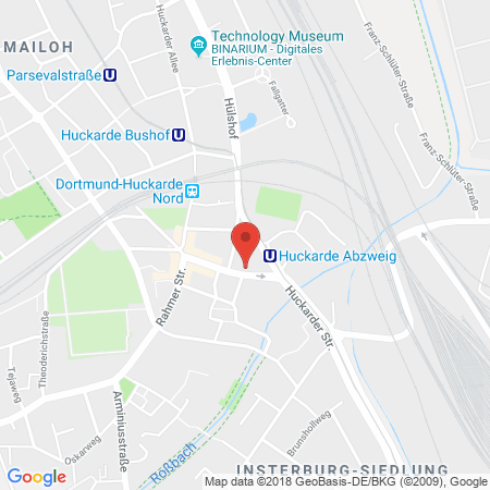 Position der Autogas-Tankstelle: AVIA Tankstelle in 44369, Dortmund