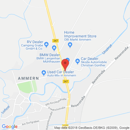 Position der Autogas-Tankstelle: Avex Ammern in 99974, Ammern
