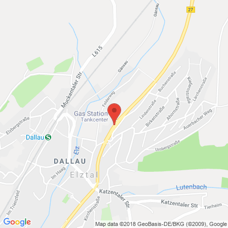 Position der Autogas-Tankstelle: Tankcenter Elztal in 74834, Elztal