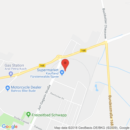 Standort der Autogas Tankstelle: Supermarkt-Tankstelle in 15517, Fuerstenwalde