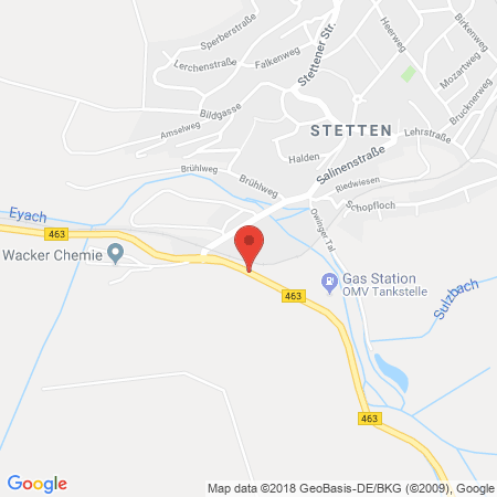 Position der Autogas-Tankstelle: OMV-Tankstelle Maria Nordwig in 72401, Haigerloch-Stetten