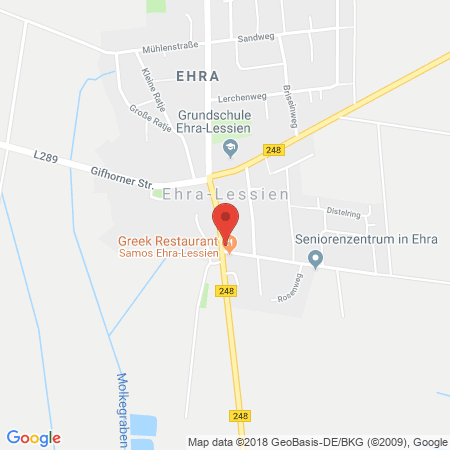 Position der Autogas-Tankstelle: Sprint Tankstelle in 38468, Ehra Lessien