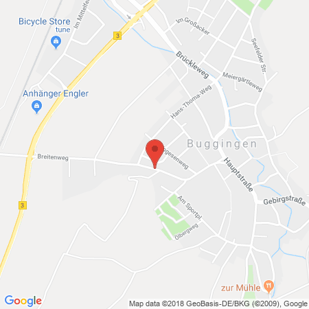 Position der Autogas-Tankstelle: Auto Bissert in 79426, Buggingen