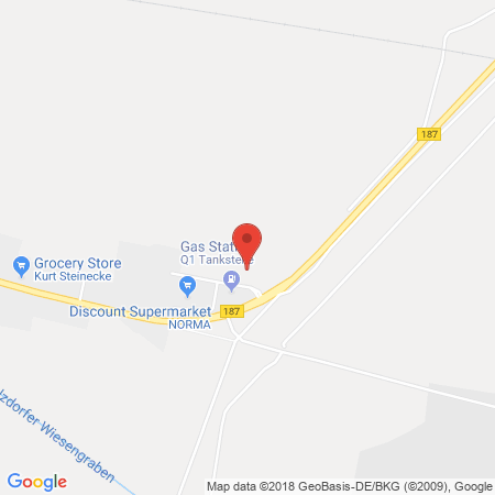 Position der Autogas-Tankstelle: Q 1 Tankstelle Simone Jünemann in 06926, Holzdorf