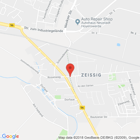 Standort der Autogas Tankstelle: AUTO & GLASSERVICE KÜHNE in 02977, Hoyerswerda /OT Zeißig