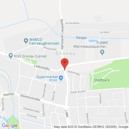 Standort der Autogas Tankstelle: Reiffeisen Hildesheim in 31028, Gronau (Leine)