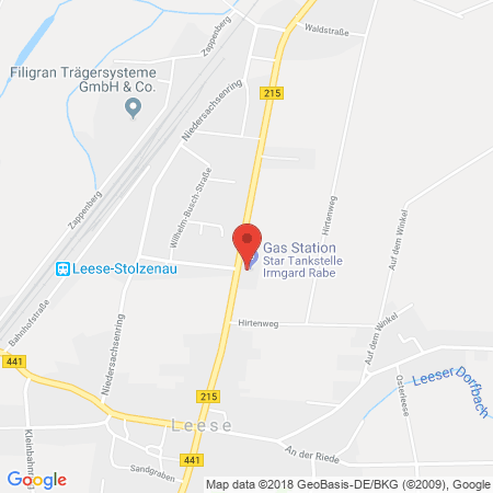 Position der Autogas-Tankstelle: Star-Tankstelle Irmgard Rabe in 31633, Leese