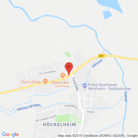Position der Autogas-Tankstelle: Tankstelle Höckelheim in 37154, Höckelheim