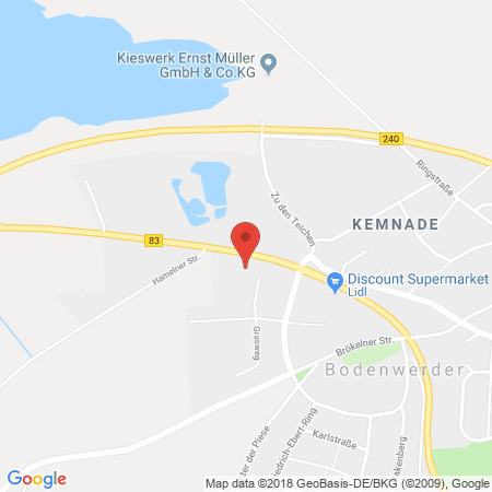 Position der Autogas-Tankstelle: Autohaus-Opel, Röpke GmbH in 37619, Bodenwerder