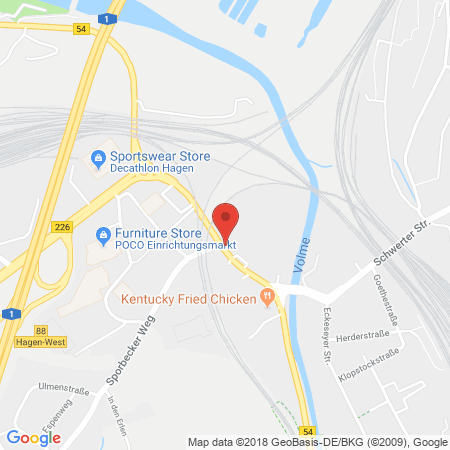 Standort der Autogas Tankstelle: AVIA-Station in 58089, Hagen