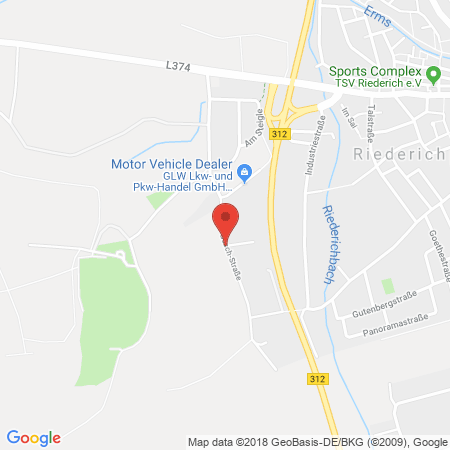 Position der Autogas-Tankstelle: Fa. Penker Autohaus in 72585, Riederich