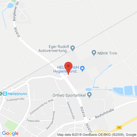 Position der Autogas-Tankstelle: Autohaus Kopp in 91560, Heilsbronn