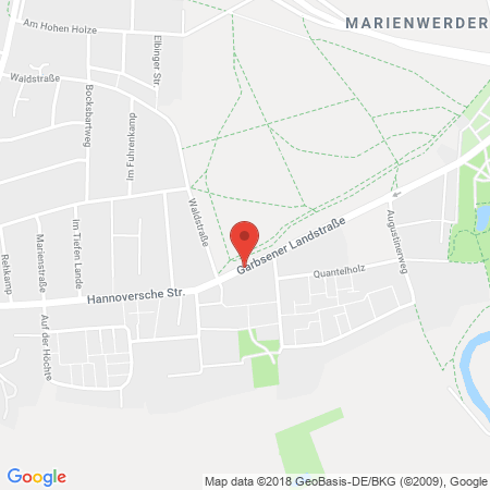 Position der Autogas-Tankstelle: Esso Tankstelle Marienwerder in 30419, Hannover