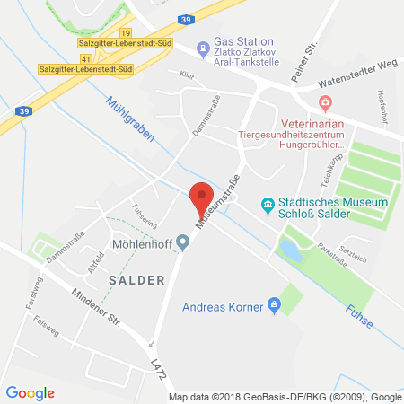 Position der Autogas-Tankstelle: TAS Tankstelle Lowinski in 38229, Salzgitter