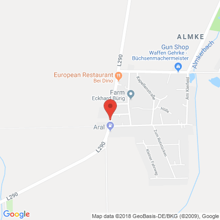Standort der Autogas Tankstelle: Aral Tankstelle in 38446, Wolfsburg-Almke