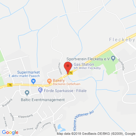 Standort der Autogas Tankstelle: BFT-Tankstelle in 24357, Fleckeby
