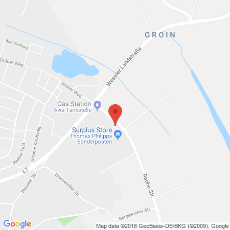 Standort der Autogas Tankstelle: AVIA-Servicestation in 46459, Rees