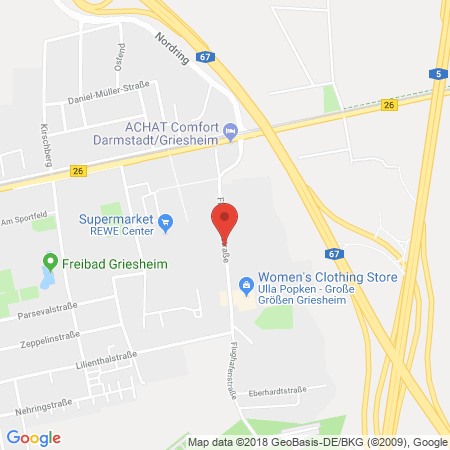 Position der Autogas-Tankstelle: Multi - Connection, Autogastankstelle & Shop in 64347, Griesheim