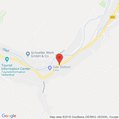 Position der Autogas-Tankstelle: Esso Station Josef Kirch in 53940, Hellenthal