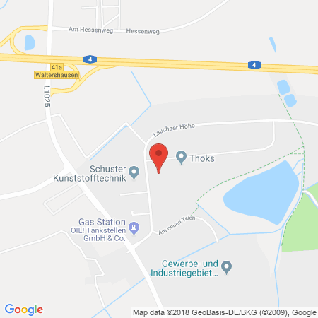 Position der Autogas-Tankstelle: OIL! Tankstelle in 99880, Waltershausen