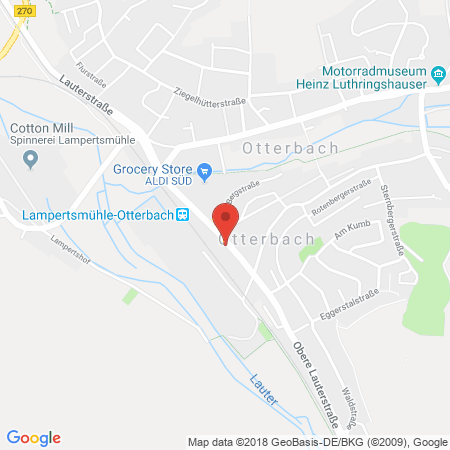 Position der Autogas-Tankstelle: ARAL-Tankstelle in 67731, Otterbach