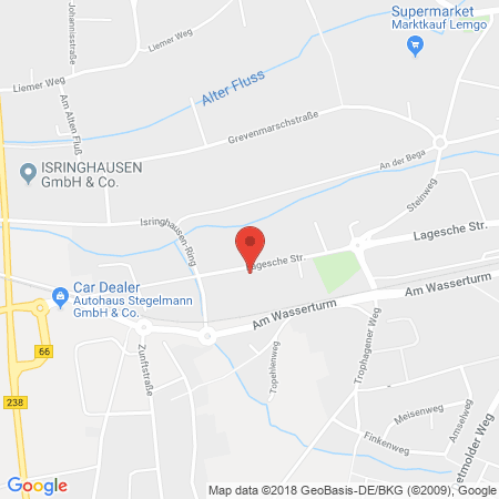 Standort der Autogas Tankstelle: Aral Tankstelle Kieker GmbH & Co. KG in 32657, Lemgo