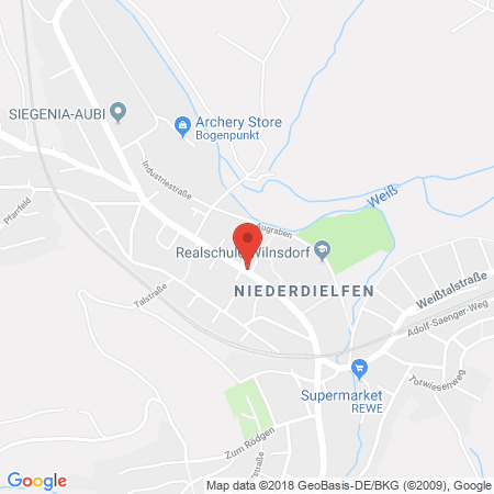 Position der Autogas-Tankstelle: Tankstelle Heupel in 57234, Wilnsdorf