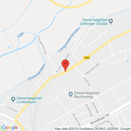 Position der Autogas-Tankstelle: Total-Tankstelle in 86720, Nördlingen