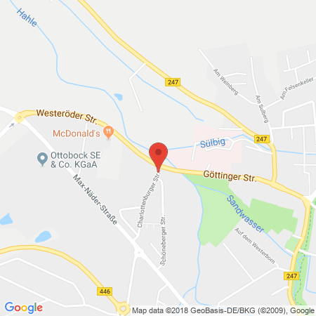 Position der Autogas-Tankstelle: Aral Tankstelle Jochen Nolte in 37115, Duderstadt