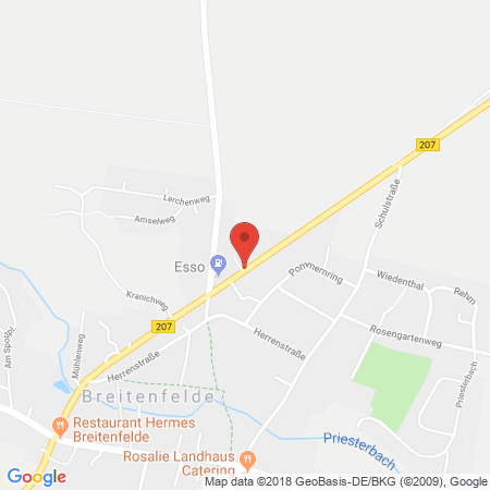 Position der Autogas-Tankstelle: Esso Station in 23881, Breitenfelde
