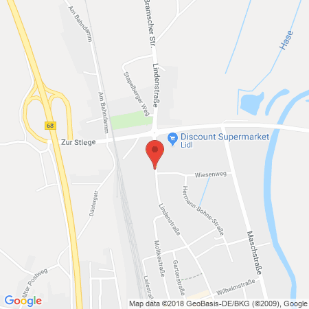 Standort der Autogas Tankstelle: BFT-Tankstelle in 49565, Bramsche