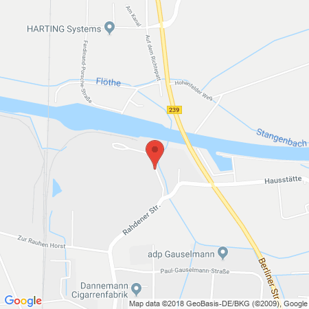 Position der Autogas-Tankstelle: Freie Automatentankstelle in 32312, Lübbecke