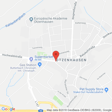 Position der Autogas-Tankstelle: ED-Tankstelle Christoph Butterbach in 66620, Nonnweiler-Otzenhausen