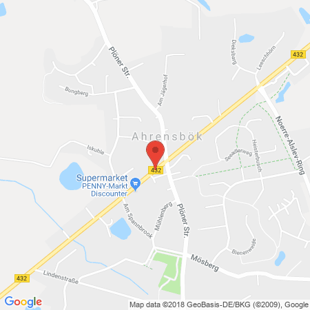 Position der Autogas-Tankstelle: Autohaus Ahrensbök GmbH Autogas-Betankungsanlage in 23623, Ahrensbök