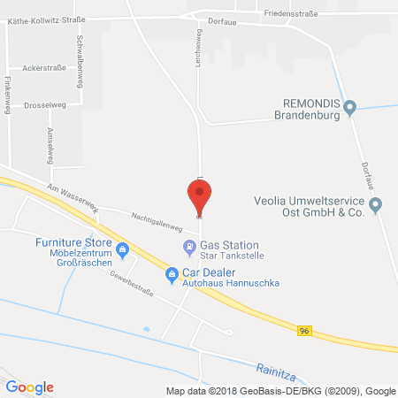 Standort der Autogas Tankstelle: Star Tankstelle Großräschen in 01983, Großräschen
