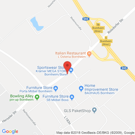 Position der Autogas-Tankstelle: Westfalen-Tankstelle Ulrich Verbrüggen in 53332, Bornheim