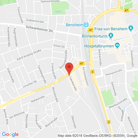 Standort der Autogas Tankstelle: Friedrich Thelen GmbH in 64625, Bensheim